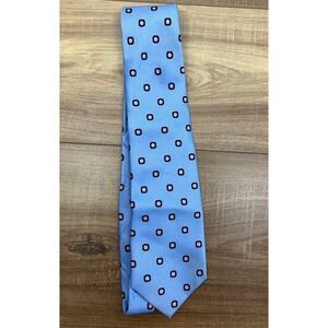 Franck Michel Italy Men's Neck Tie Blue Pink FLAW